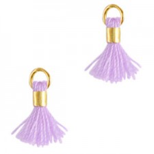 Mini Quaste Ibiza Style 0.7cm Gold-heather purple
